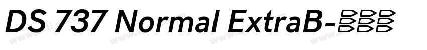 DS 737 Normal ExtraB字体转换
